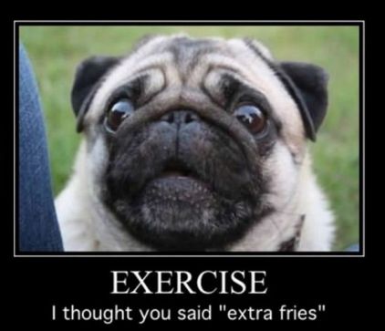 Exercise extra fries